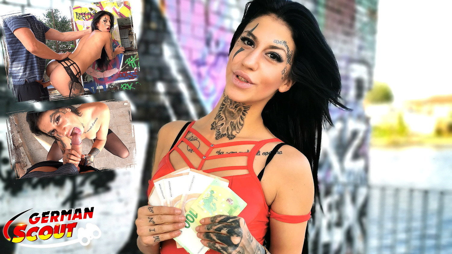 Tattoed inked transgender prostitute